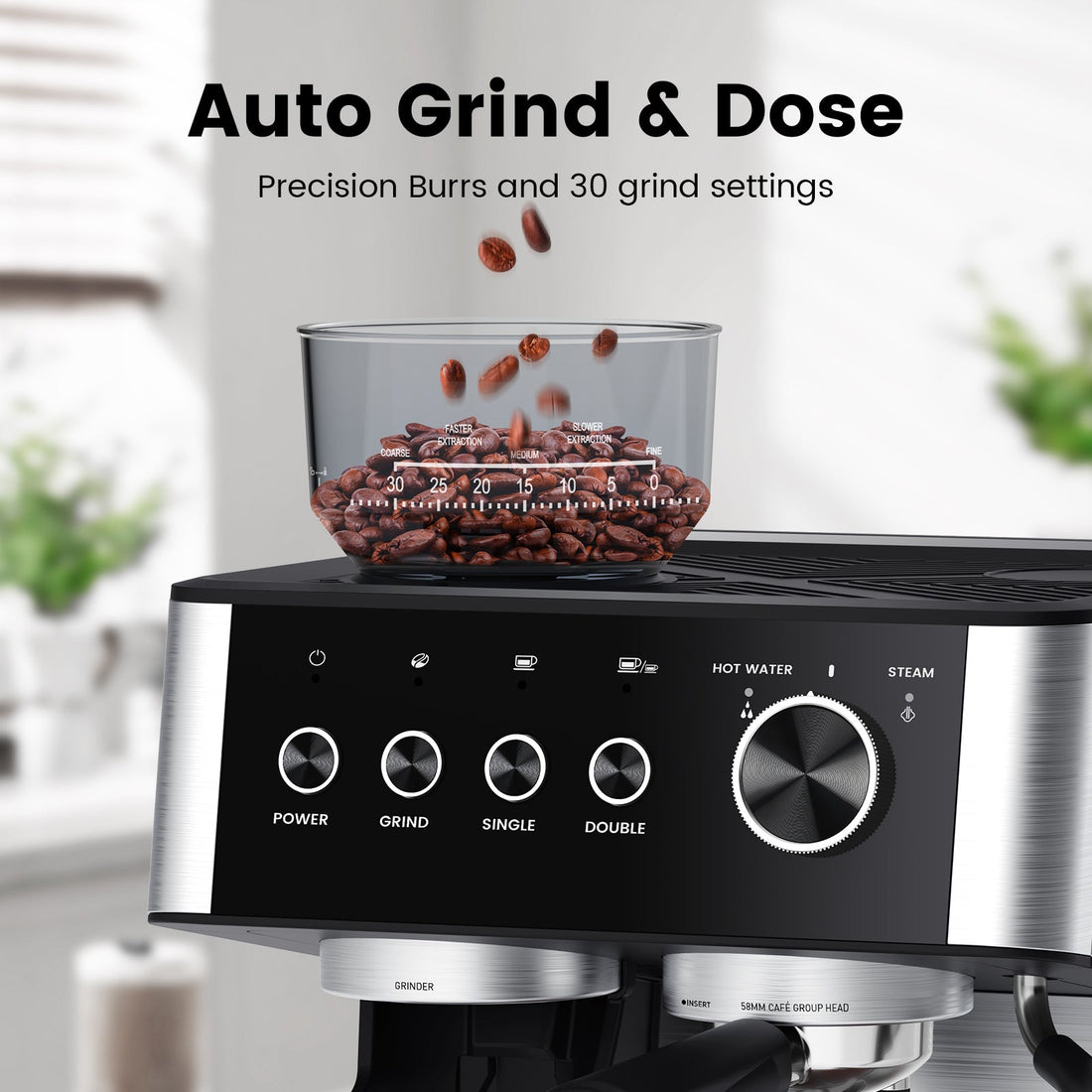 COWSAR 20 Bar Espresso Machine with Grinder