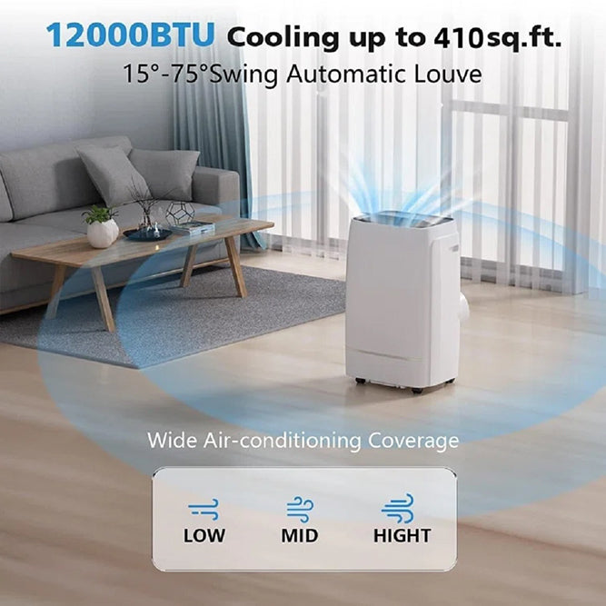 Cowsar 12000/13000 BTU Portable Air Conditioner with Dehumidifier