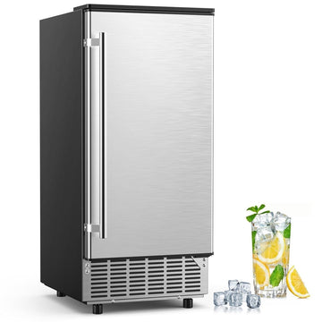 Cowsar Commercial Cube Ice Maker 80lbs/24H, Reversible Door